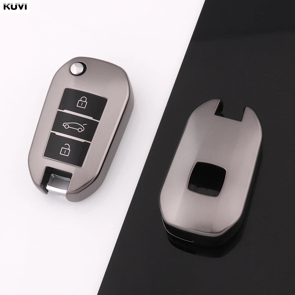 New TPU Car Flip Key Case Cover Shell For Peugeot 208 308 408 508 2008 3008 4008 50 additional angle
