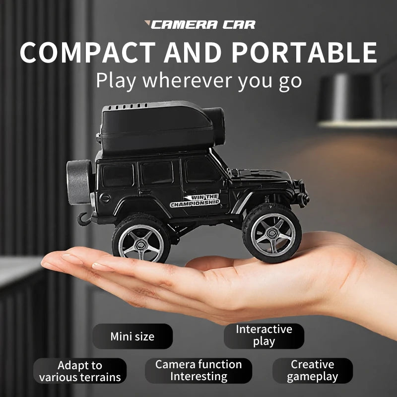 KF32 1:64 RC Mini Climbing Alloy Video Car With LED Light and HD Camera Radio Remote alternate view