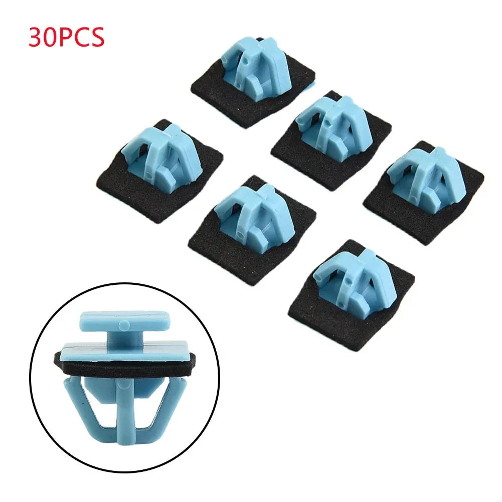 30pcs Molding Door Trim Clips For Kia For Hyundai Fender Flare Rocker Door & Exterior Side Moulding