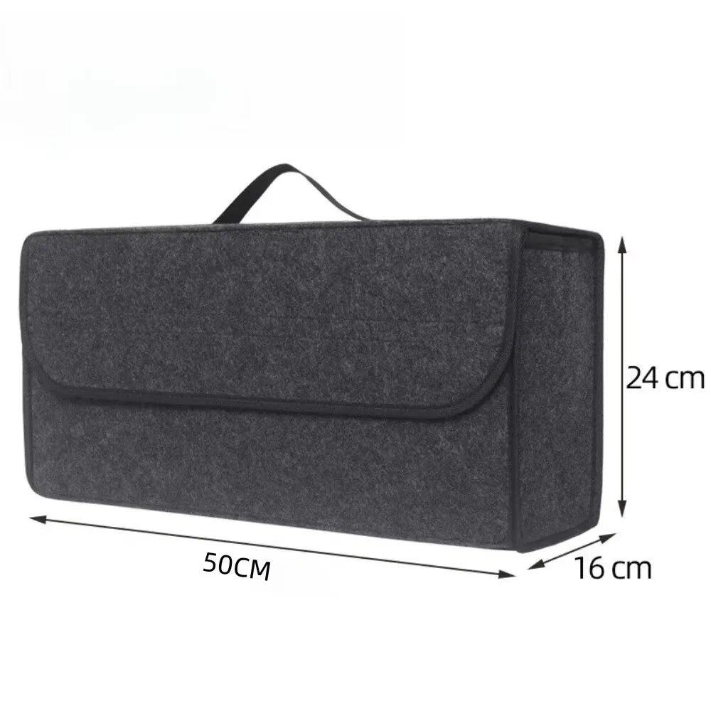 1 Fabric Pack Car Trunk Organizer Foldable ergonomic handle for SUVs/sedans/trucks additional angle