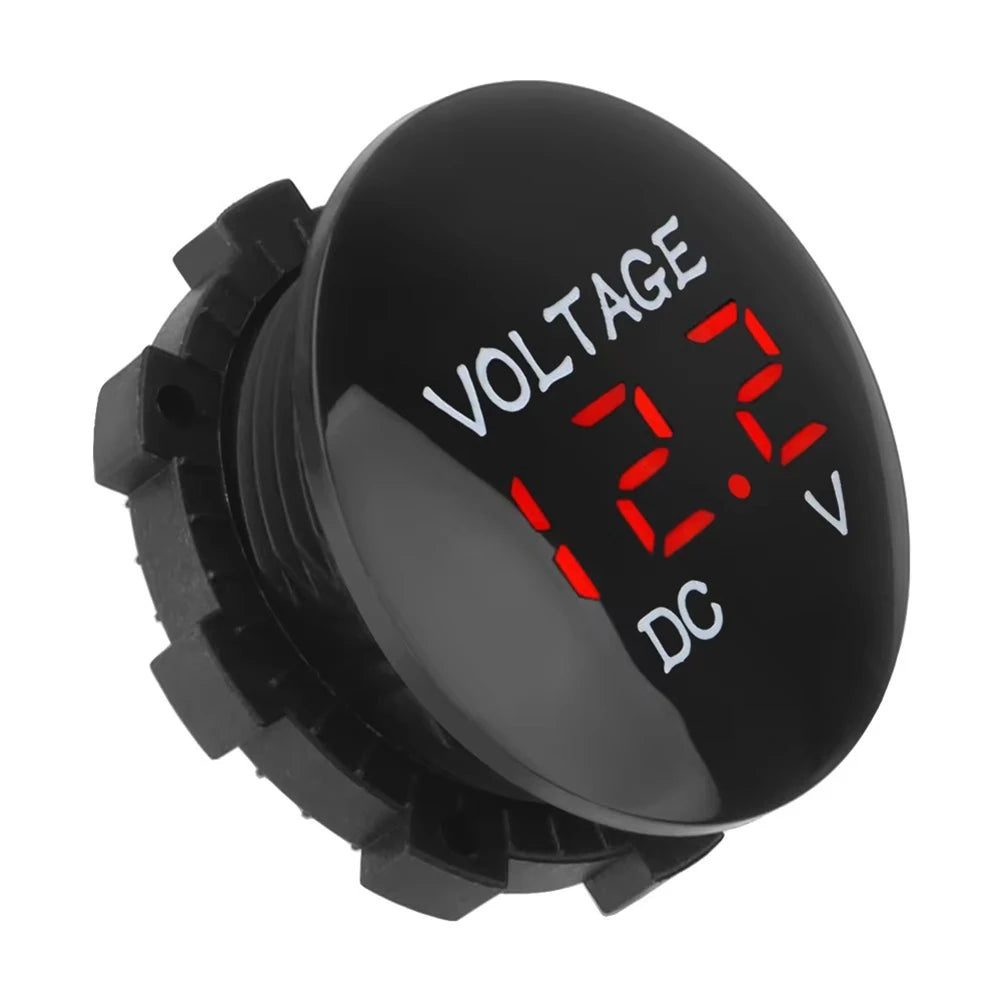 DC 5-48V Waterproof Voltmeter Car Marine Motorcycle LED Digital Volt Tester Meter Voltage Battery Gauge Display Voltmeter