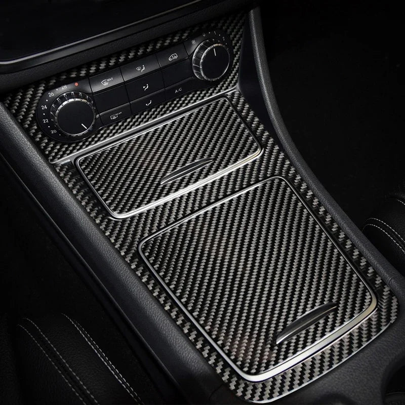 Car Styling Carbon fiber interior button panel Decoration Cover Trim Sticker frame For M detail view