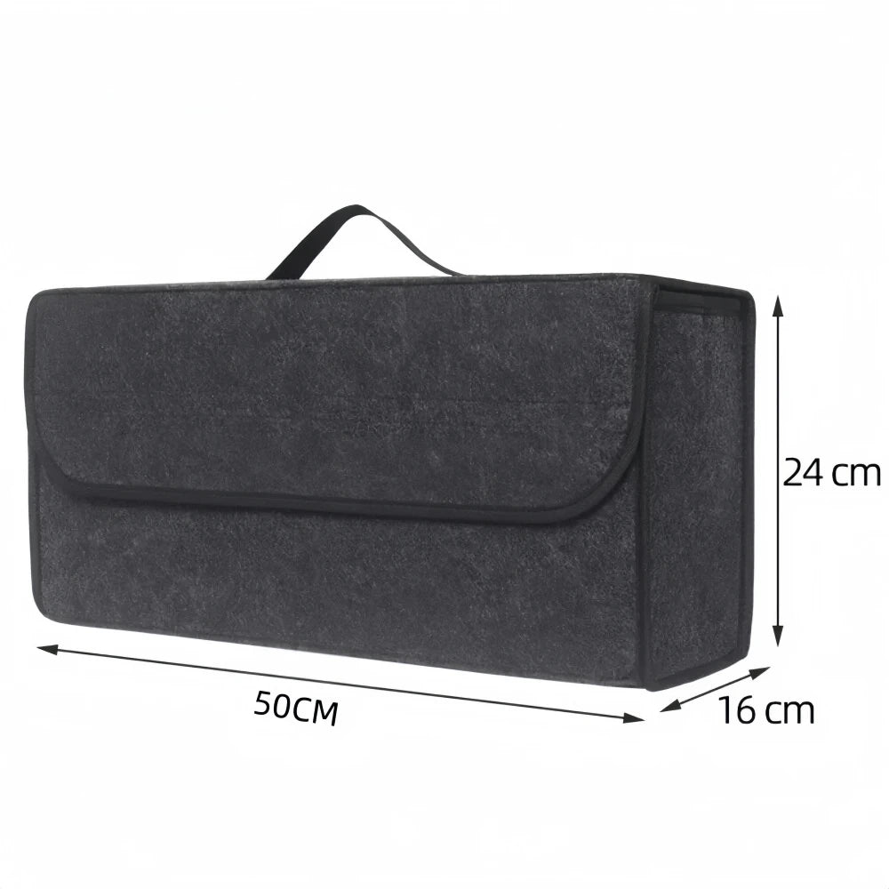 Gray Foldable Car Trunk Organizer