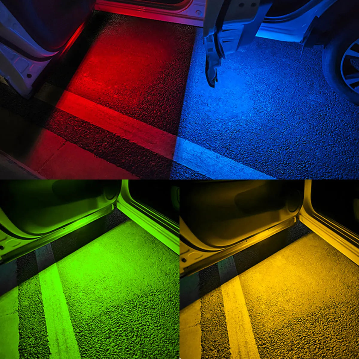 2Pcs Car LED Door Lights RGB Led Wireless Door Warning Lights USB Welcome Door Sill P alternate view