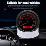 HD 85mm Tachometer with LCD Hourmeter | 7 Color Backlight Tacho Gauge for Marine Boat Ca detail view