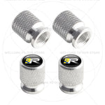 For Volvo R Design Emblem Aluminum Tire Valve Caps | 4-Pack Dust Covers lifestyle view