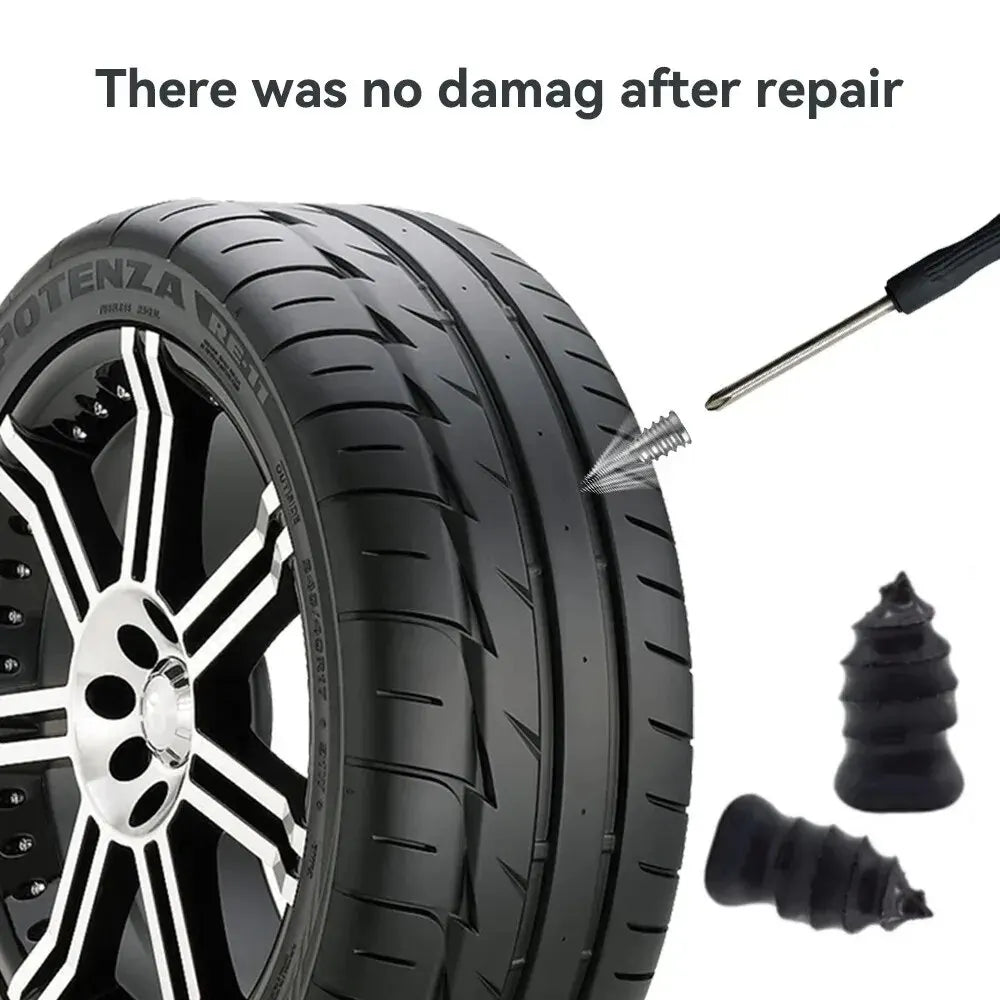 21-10PCS Vacuum Car Tyre Repair Rubber Nail Set Universal Tire Screw Tubeless Repair Too detail view