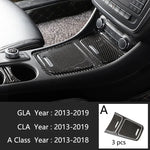 Car Styling Carbon fiber interior button panel Decoration Cover Trim Sticker frame For M detail view