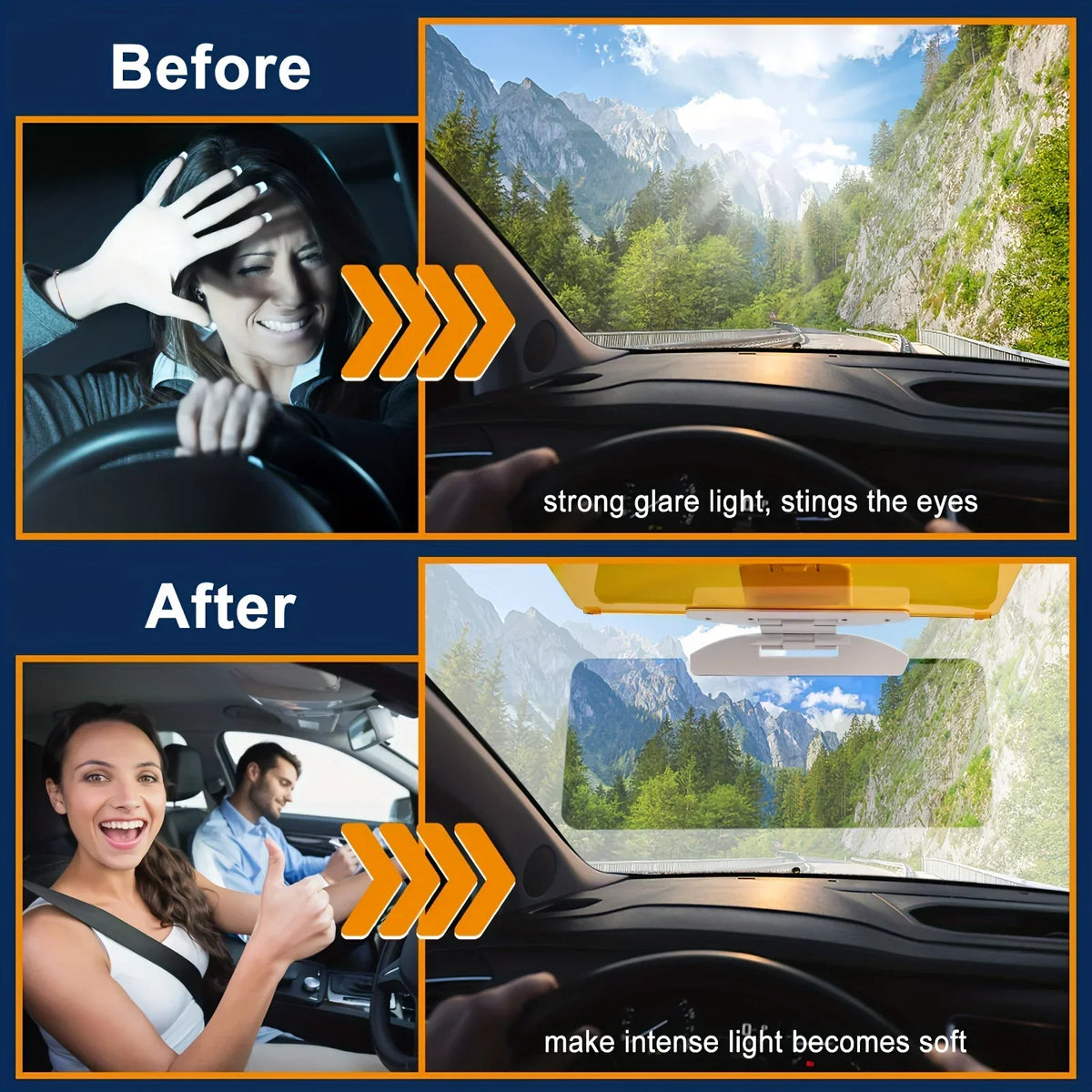 1pc Driving Goggles Cover,Car Day And Night Sun Visor, Folding Pull Up Model, Car Sunscreen Anti-UV Anti-glare Sun Visor