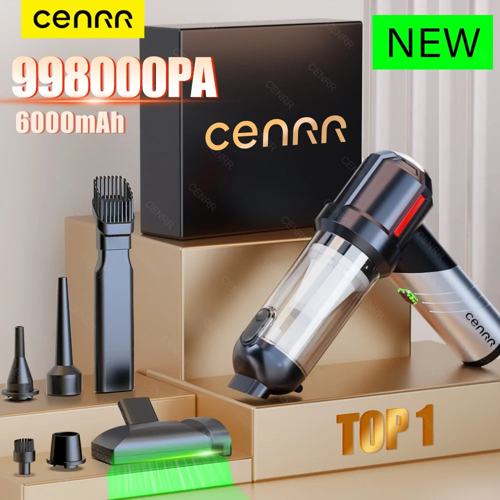 CENRR Cordless Car Vacuum Cleaner | Powerful Handheld Portable Vacuum with HEPA Filter