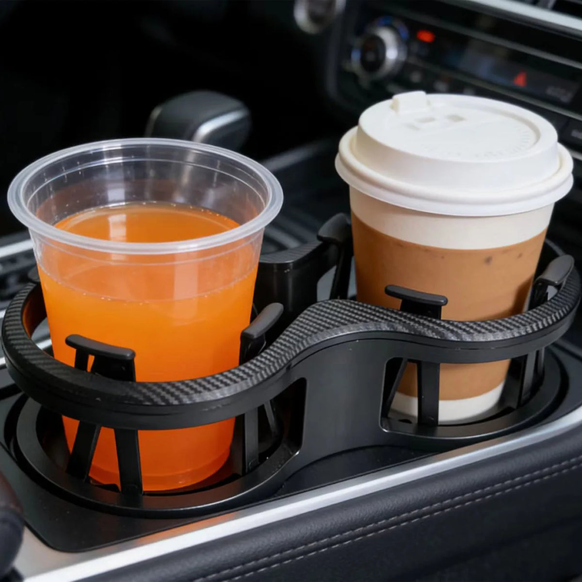 Car Cup Holder Expander 2-in-1 Dual Cup Holder Adapter Adjustable Car Drink Holder Organ detail view