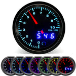 2" 52mm 7 Colors LED Dual Display Car Gauge Set | Boost Water Oil Temp Pressure Voltm alternate view