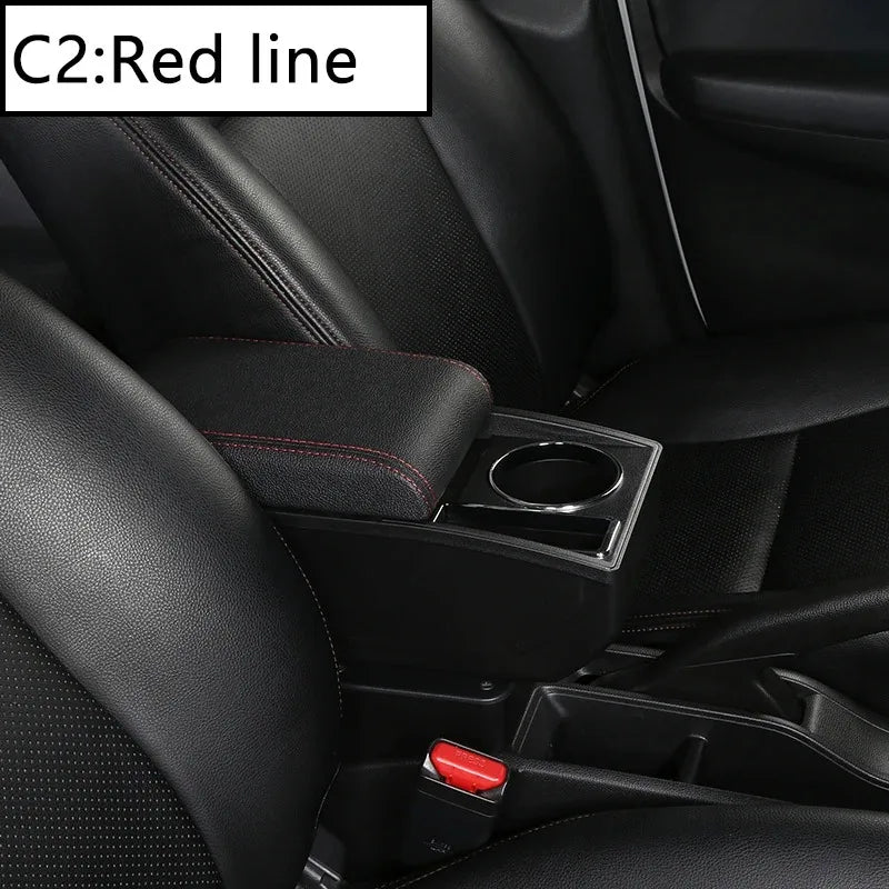 For Peugeot 207 Armrest for Peugeot 207CC Interior Center Armrest Storage Box Witho additional angle