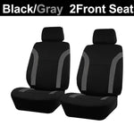 AUTO PLUS Sports Universal Polyester Car Seat Cover Set Fit Most Car Plain Fabric Bico close-up view