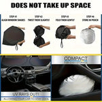 Cartoon Folding Car Sunshade Windshield Protector | UV and Heat Protection for Vehicle close-up view