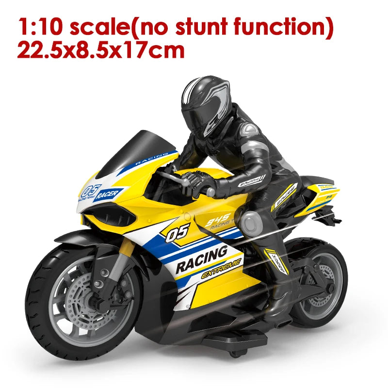 RC Motorcycle 1:10 Electric RC Drift Motorcycle with 4CH Remote Control detail view