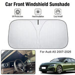 Front Windshield Sunshade Cover For Audi A5 2007-2026, UV Block, Heat Insulation, Interior Sun Prote