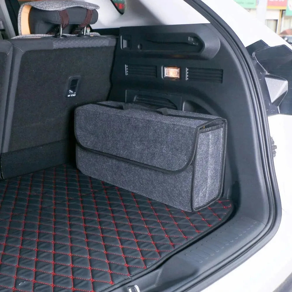Foldable Felt Car Storage Box – Anti-Slip Trunk Organizer for Tools & Essentials