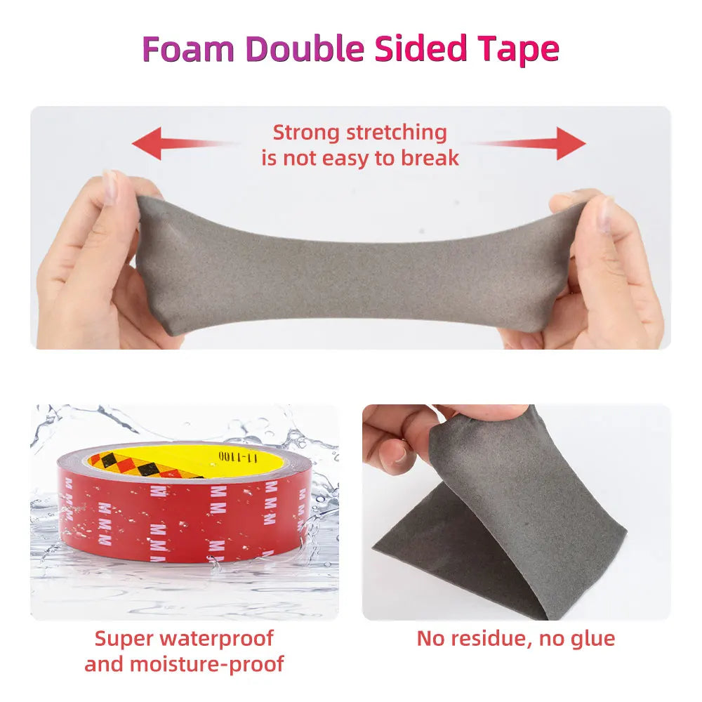 3-meters strong double sided acrylic foam mounting tape high temperature resistant for c detail view