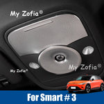 For Smart #3 2024 2025 2026 Car Stainless Steel Instrument air outlet cover Center Console Horn Cove