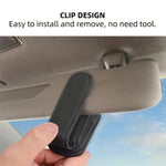 Car Sunglasses Holder Car Magnetic Leather Clip Card Ticket Holder Auto Sun Visor Gla lifestyle view