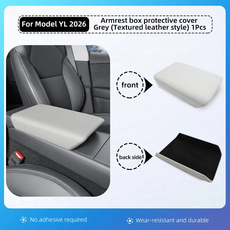 Tesla Model Y 6-Seat Armrest Box Cover | Center Console Protector additional angle