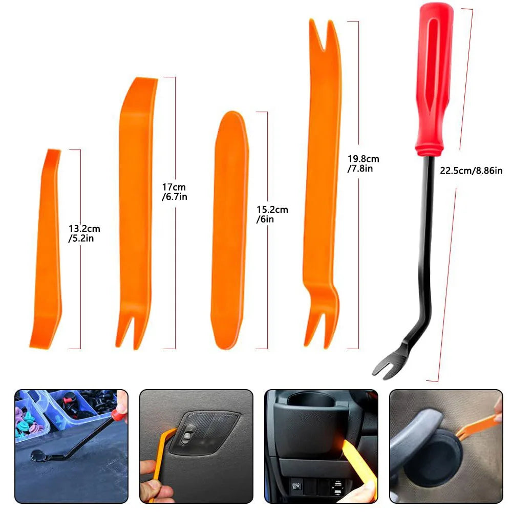 Car Retainer Clips Auto Push Pin Rivets Set Bumper Clips Fastener Remover Door Trim Panel Clip for Ford GM Toyota Honda Chrysler