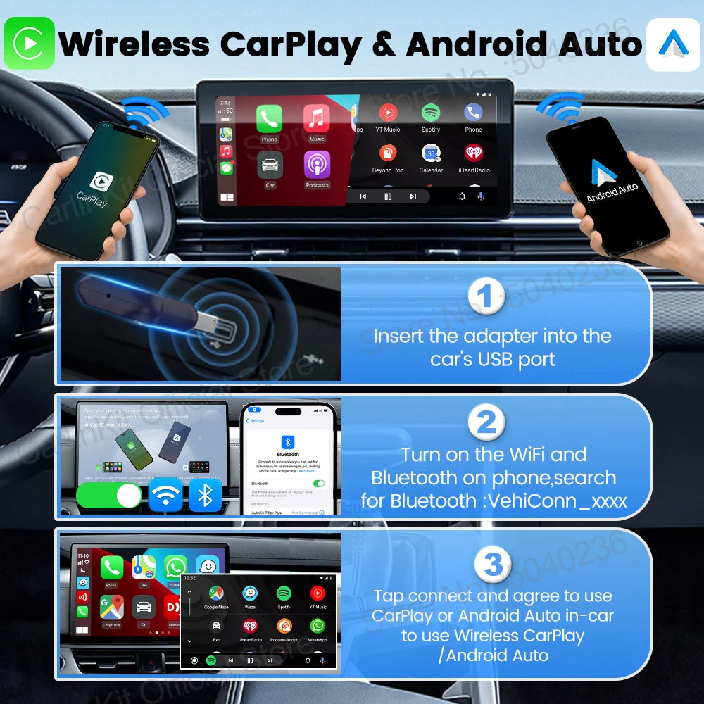 CarlinKit 5.0 Mini Ultra / Pro Wireless CarPlay & Android Auto Adapter | Upgrade Yo additional angle