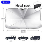 2025 Car Umbrella Windshield Sunshade | Foldable Front Window UV and Heat Protector lifestyle view