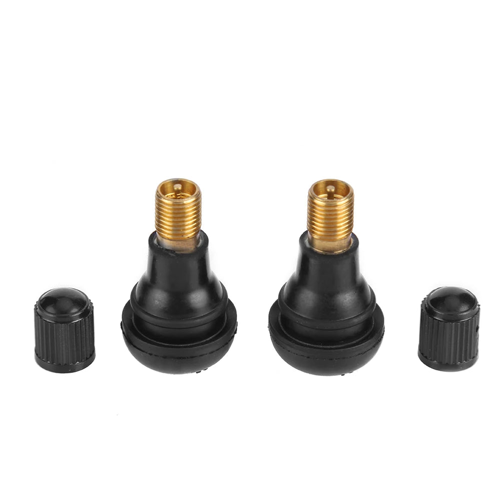 10/25Pcs TR412 Snap-in Black Rubber Tubeless Tire Valve Stems for ATV Car Motorcycle lifestyle view