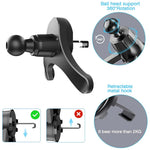 Universal Car Air Vent Clip 17mm Ball Head | Adjustable Metal Hook for Phone Holder & close-up view
