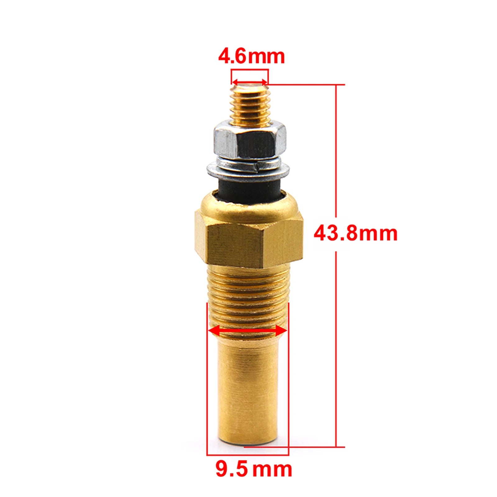 52mm Water Temp Gauge 40-140C | 7-Color Racing Gauge Kit with 1/8NPT Sensor close-up view