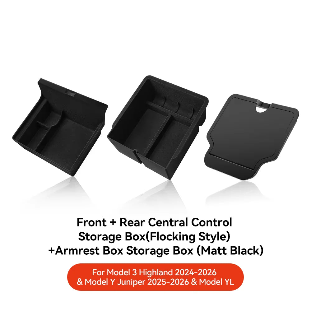 For Tesla Model 3/Y/Highland/Juniper 2026 Center Armrest Hidden Storage Box | Cup H additional angle