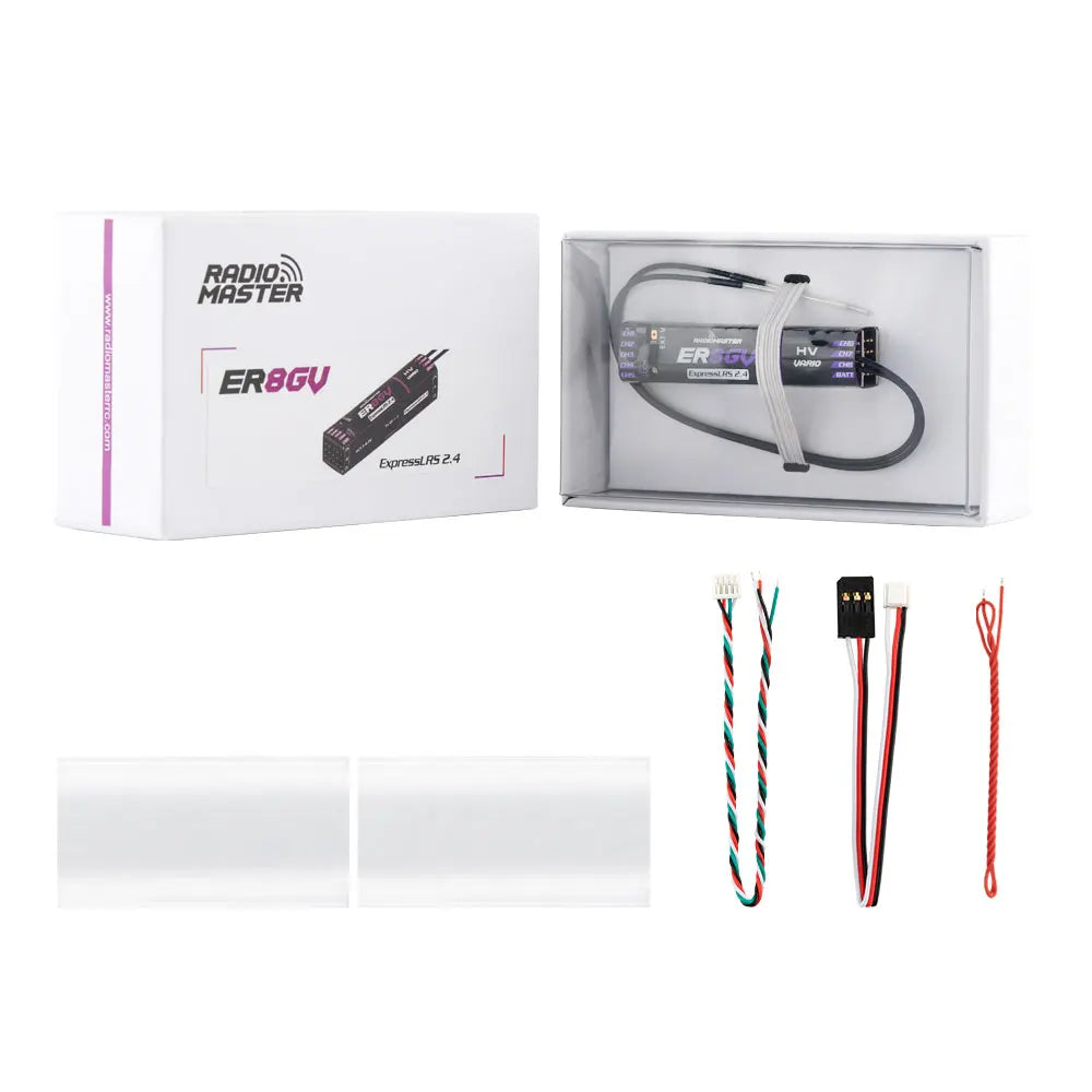 Radiomaster ER8GV 8CH PWM CRSF ExpressLRS Receiver For Fixed-wing Aircraft Gliders additional angle