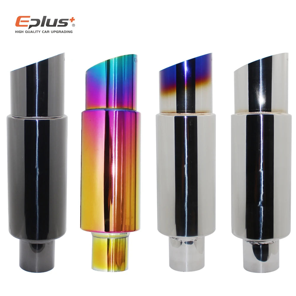EPLUS Car and Motorcycle Exhaust Pipe Muffler Tail Pipe | Universal Stainless Steel Exhaust System E