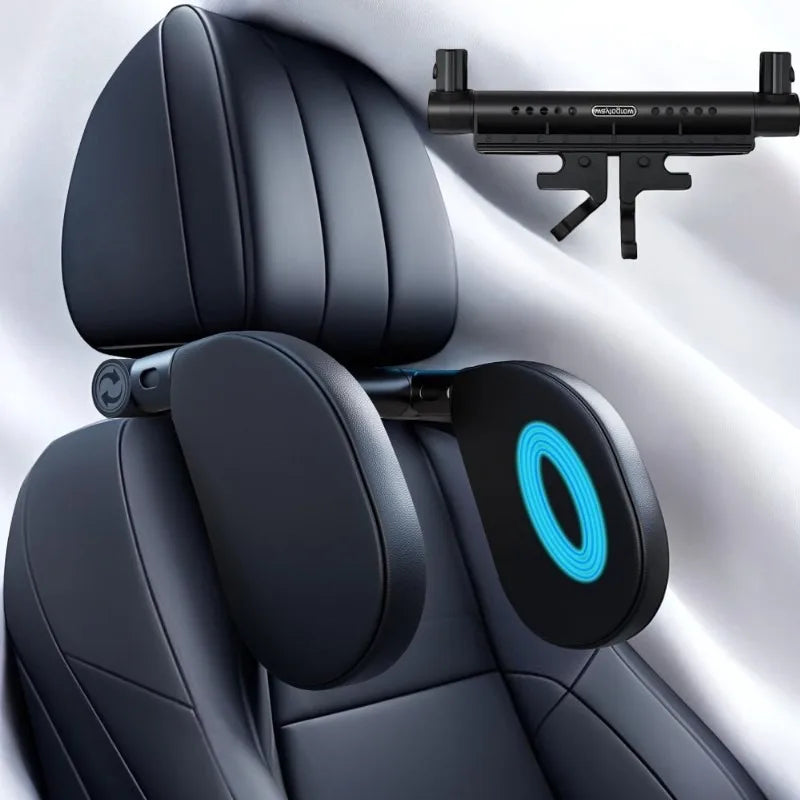 Memory Foam Car Neck Pillow | Adjustable Travel Headrest Support