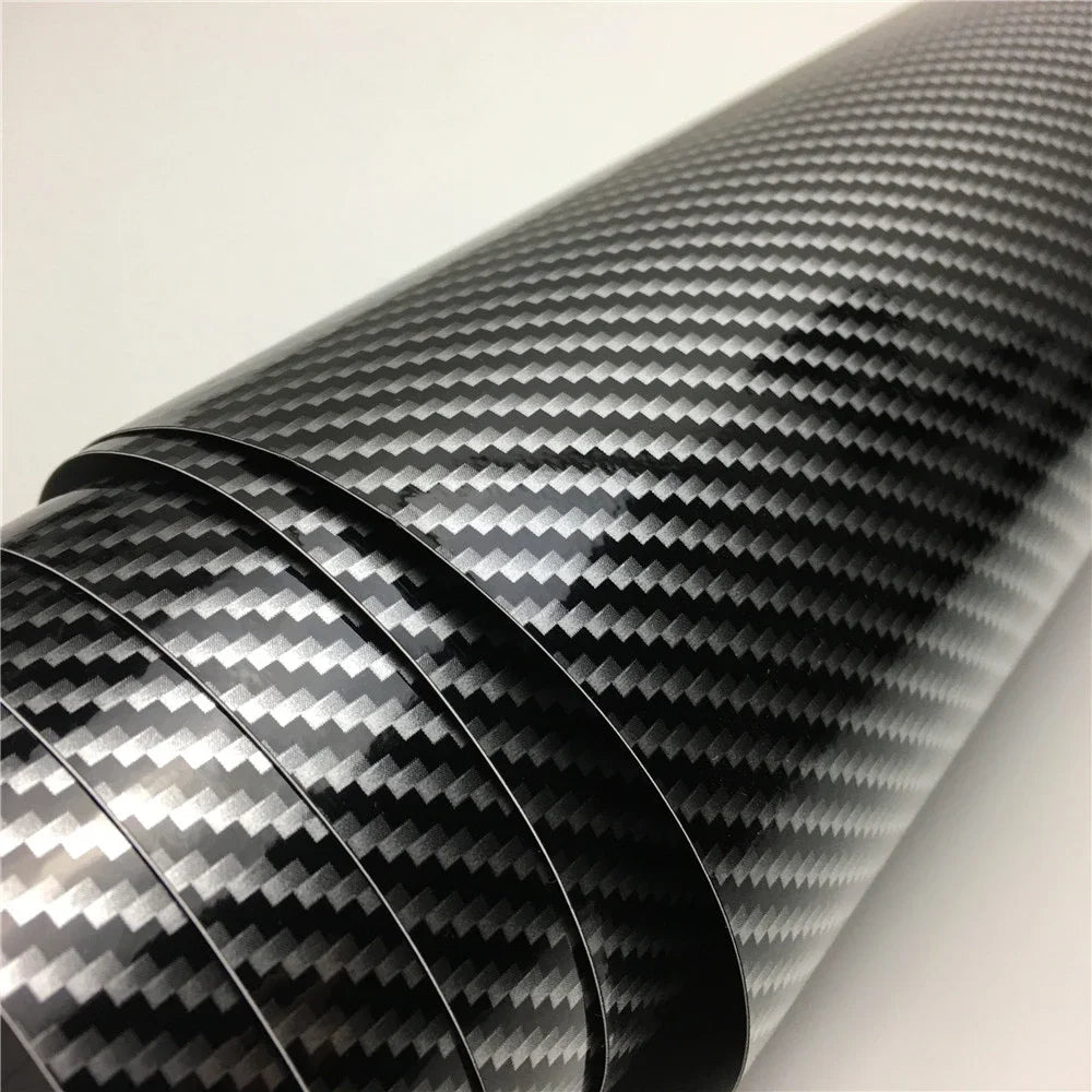 Ultra Glossy Carbon Fiber Vinyl Wrap | Bubble Free Car Sticker Film detail view