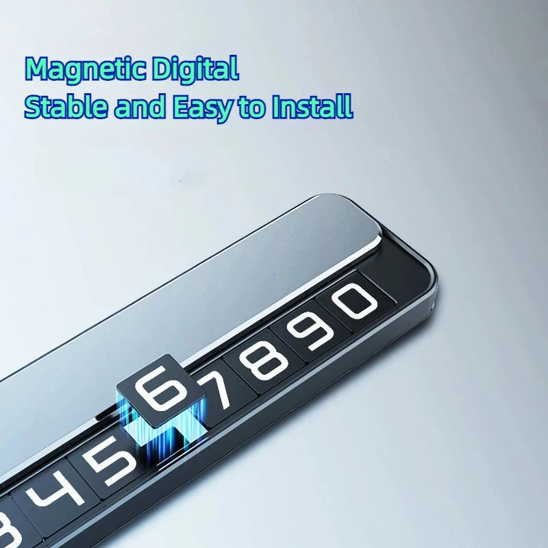 Double-Number Temporary Parking Sign Car Moving Number Plate