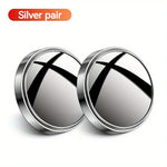 Universal Rimless Blind Spot Mirror 360 Adjustable Convex Rearview Wide Angle Mirror For Car Parking Reverse Safety Driving