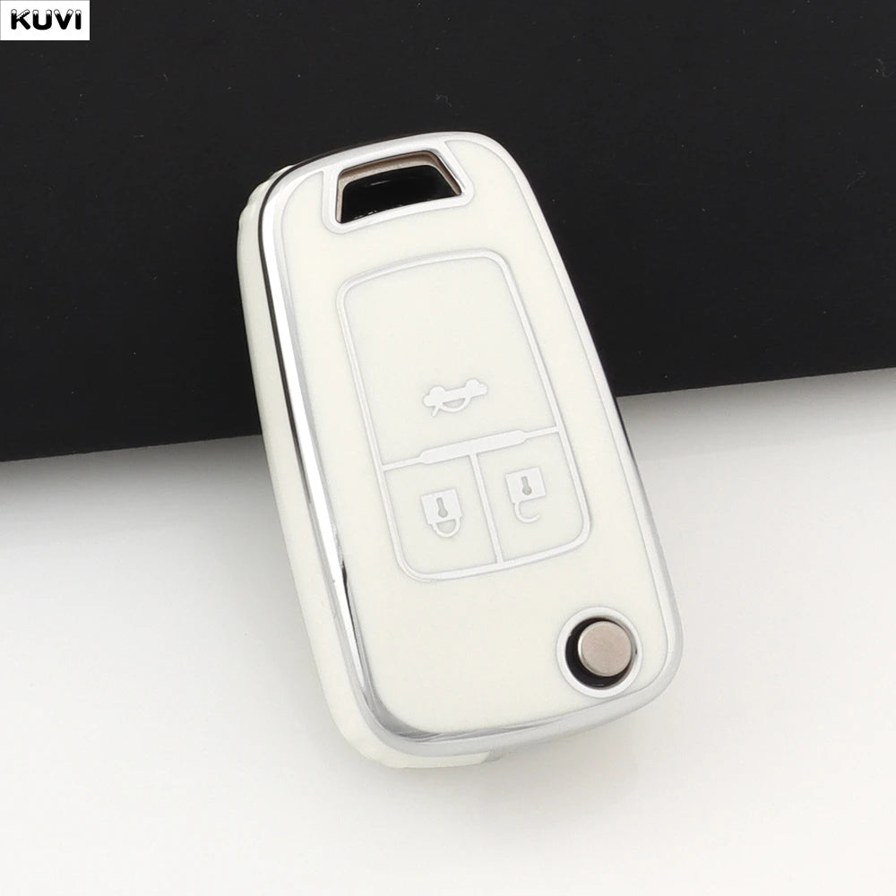 TPU Car Flip Key Case Cover Shell For Chevrolet Cruze Aveo Trax Sail Malibu Captiva Opel detail view