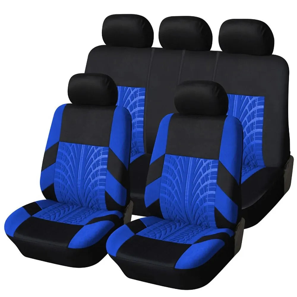 Car Seat Covers Full Set Front Split Rear Bench For Car Universal Cloth SUV Sedan Van alternate view