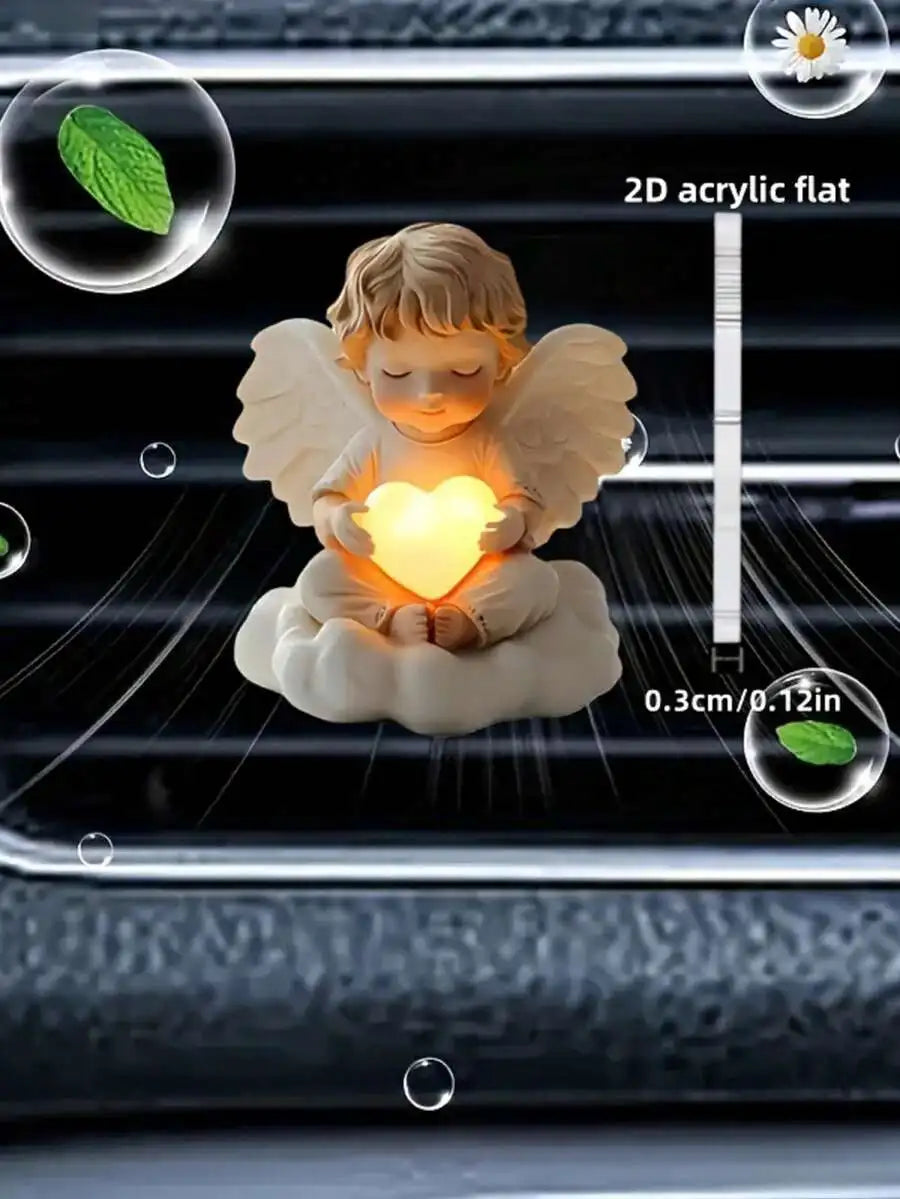 2pcs Angelic Car Air Vent Clip | Women's Car Decor Cute Acrylic Car Air Freshener close-up view