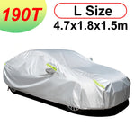 Car Cover Thickened Outdoor Sun Protection 190T | Full Exterior Snow Cover with Refle alternate view