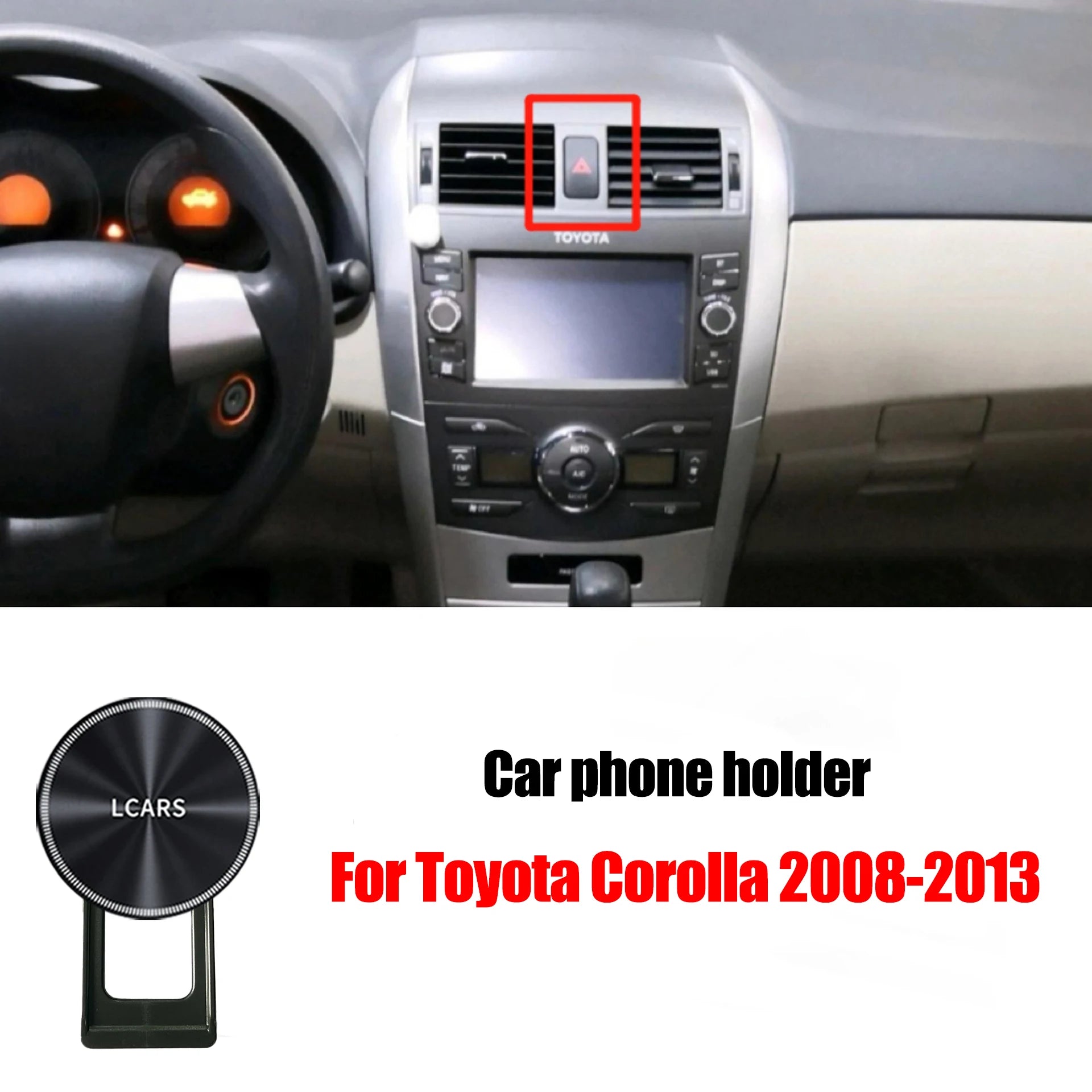 Lcars Is Suitable for Toyota Corolla 2008-2013, a Car-Specific Phone Holder with Magnetic Car Air Vent Mount, Dedicated for Car Navigation and Entertainment, Does Not Block the Line of Sight, Car Interior Accessories