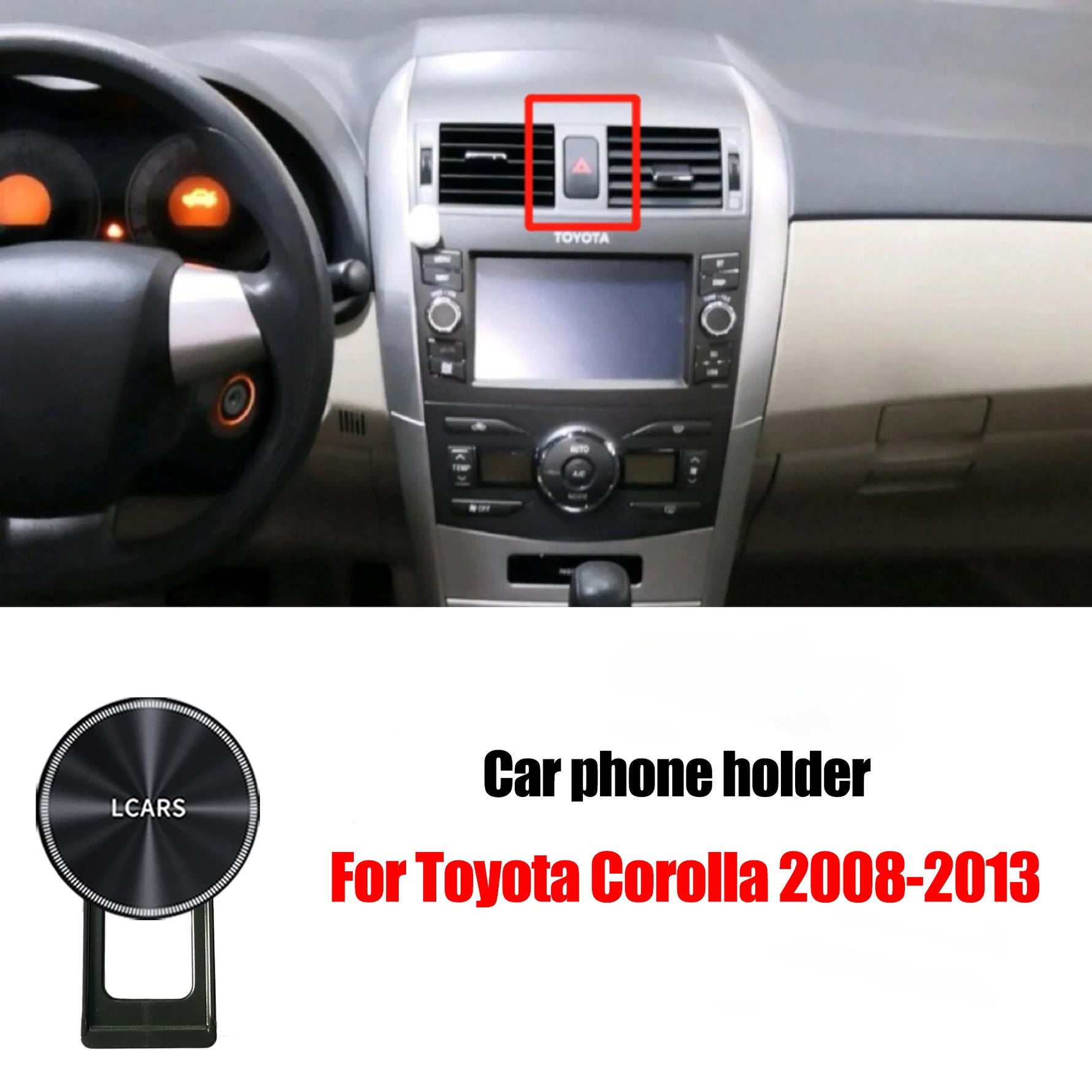 Lcars Is Suitable for Toyota Corolla 2008-2013, a Car-Specific Phone Holder with Magnetic Car Air Vent Mount, Dedicated for Car Navigation and Entertainment, Does Not Block the Line of Sight, Car Interior Accessories