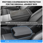 Car Center Console Organizer Armrest Cover Soft PU Leather Height Pad for Tesla Model Y Juniper and Model 3 Highland