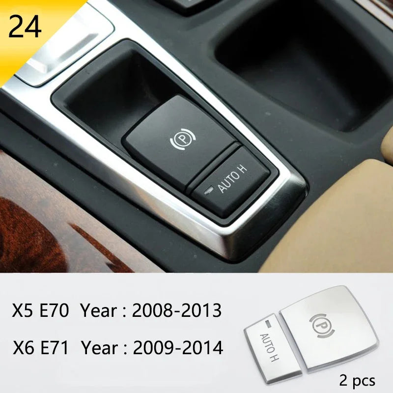 Car Styling For BMW X5 X6 E70 E71 Console Gearshift Frame Decorative Trim Strips St additional angle