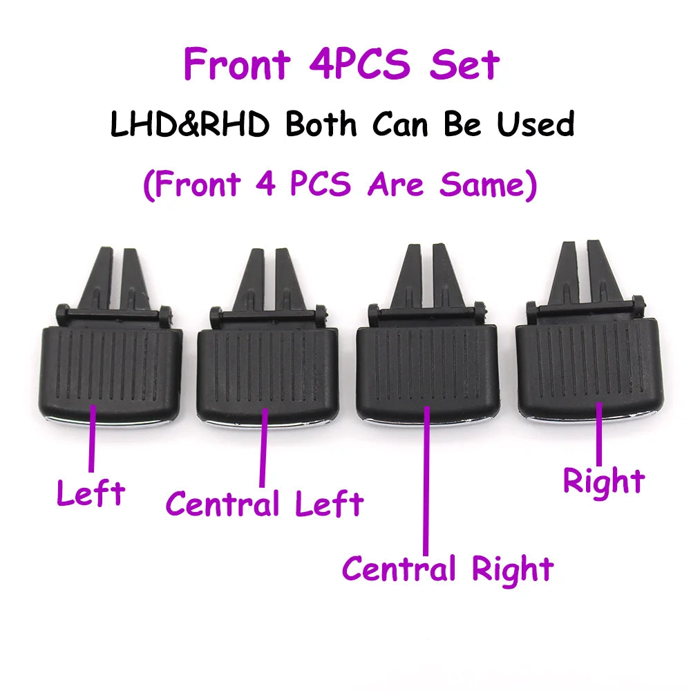 Golf 5 Sagitar Jetta Car Front Rear Air Conditioner AC Vent Grille Slider Outlet Tab Clip Repair Kit For Volkswagen 1KD819703