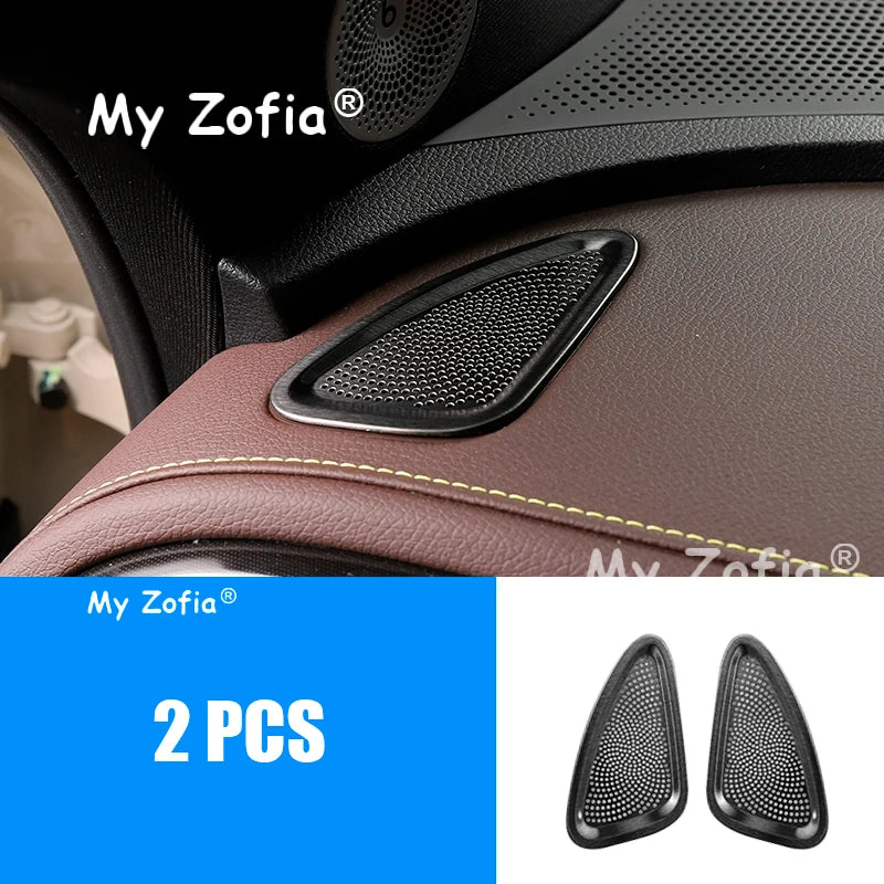 For Smart #3 2024 2025 2026 Car Stainless Steel Instrument air outlet cover Center Con close-up view