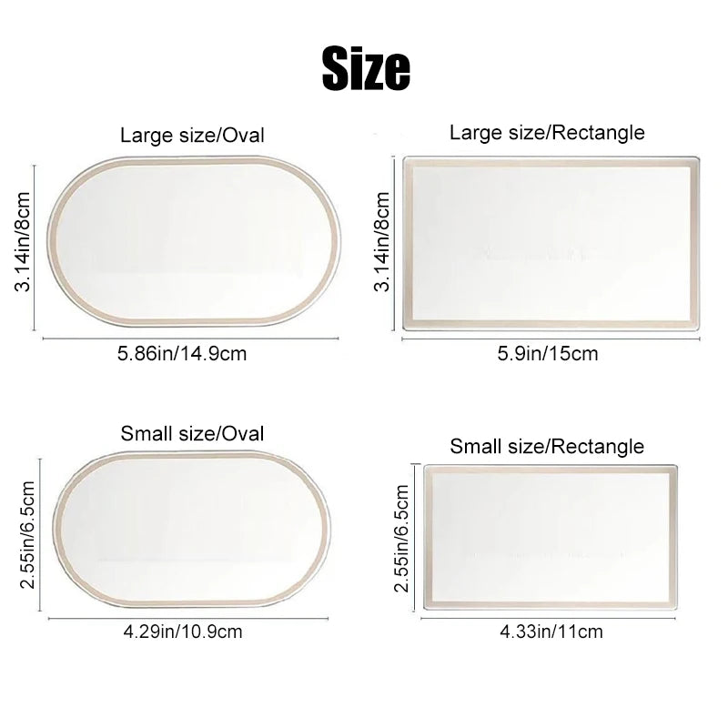 Car Sun Visor Makeup Mirror Stainless Steel Auto Rearview Mirror Self-adhesive Vanity Mirror Car Interior Cosmetic Mirror